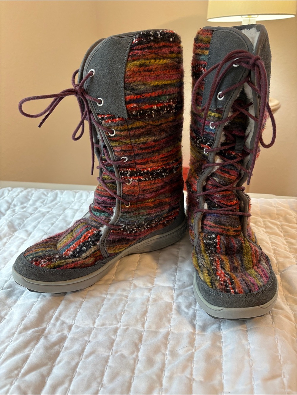 Merrell Women's Pechora Sky Tall Boots Bright Multicolor Sherpa Lined Boho NWOT - Picture 15 of 15